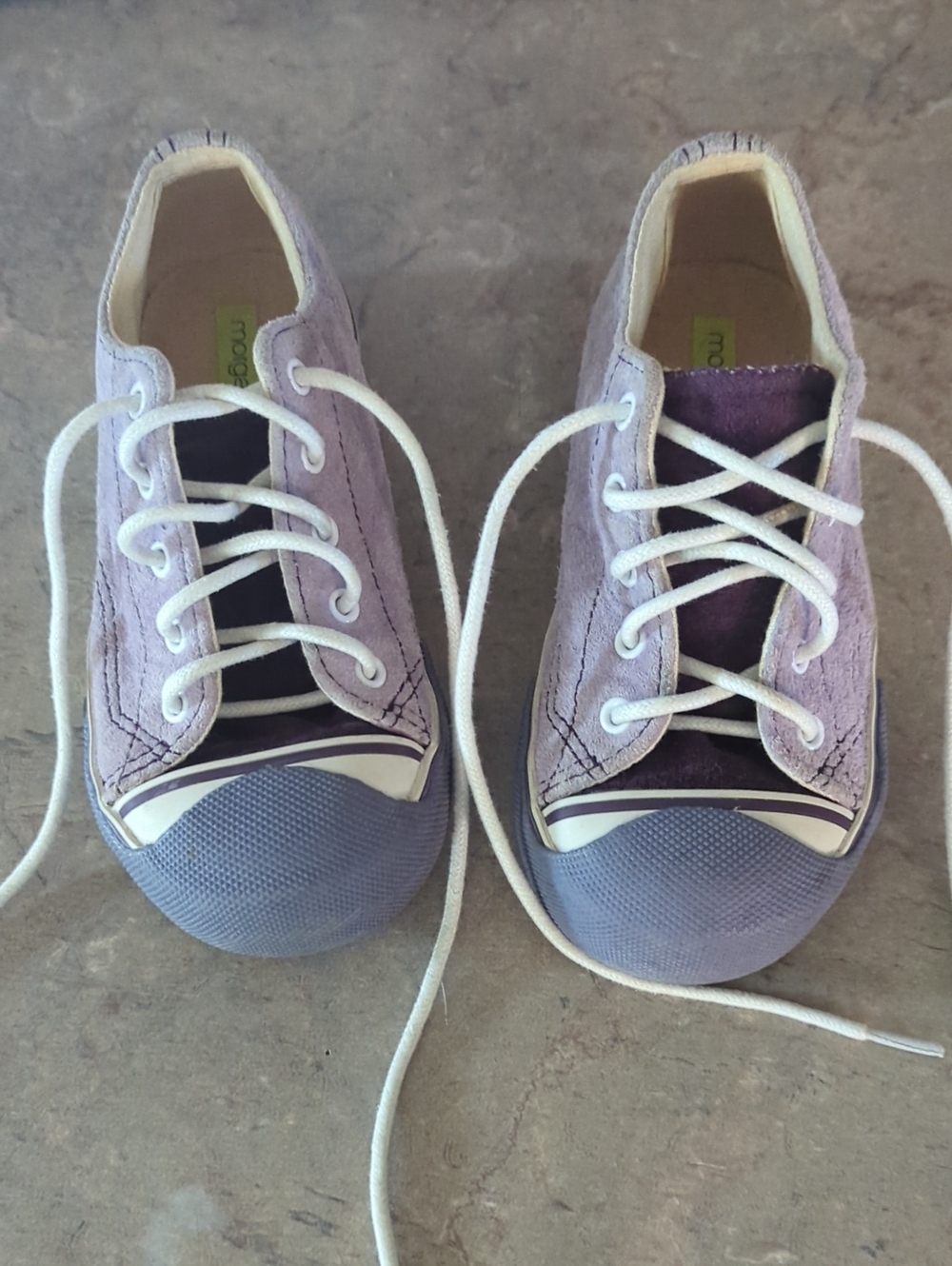 Morgan&Milo Purple Lace-Up Canvas Sneakers